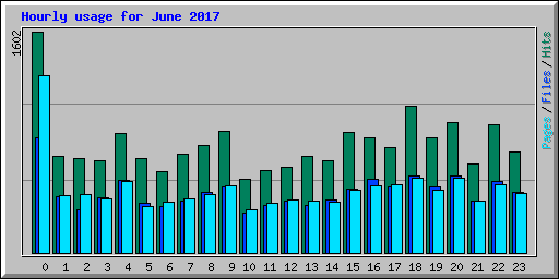 Hourly usage for June 2017