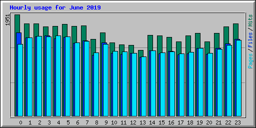 Hourly usage for June 2019