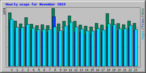 Hourly usage for November 2019