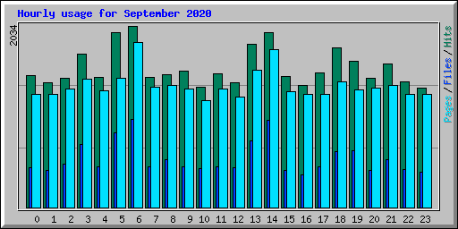 Hourly usage for September 2020