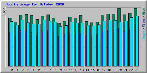 Hourly usage for October 2020