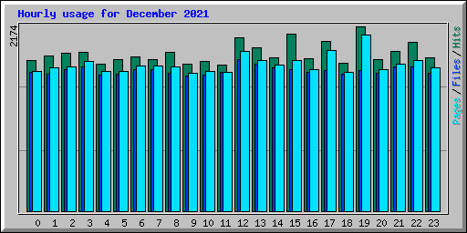 Hourly usage for December 2021