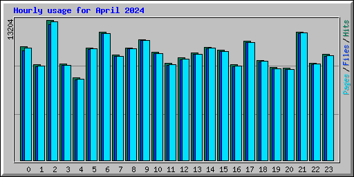 Hourly usage for April 2024