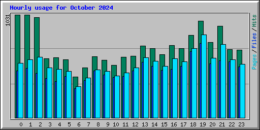 Hourly usage for October 2024