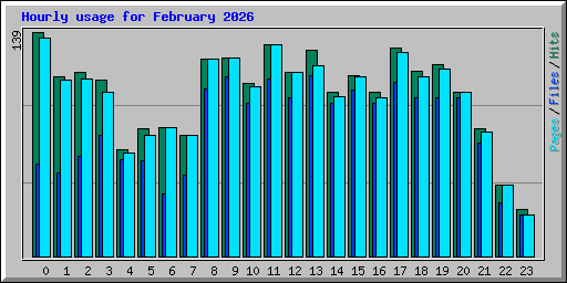 Hourly usage for February 2026